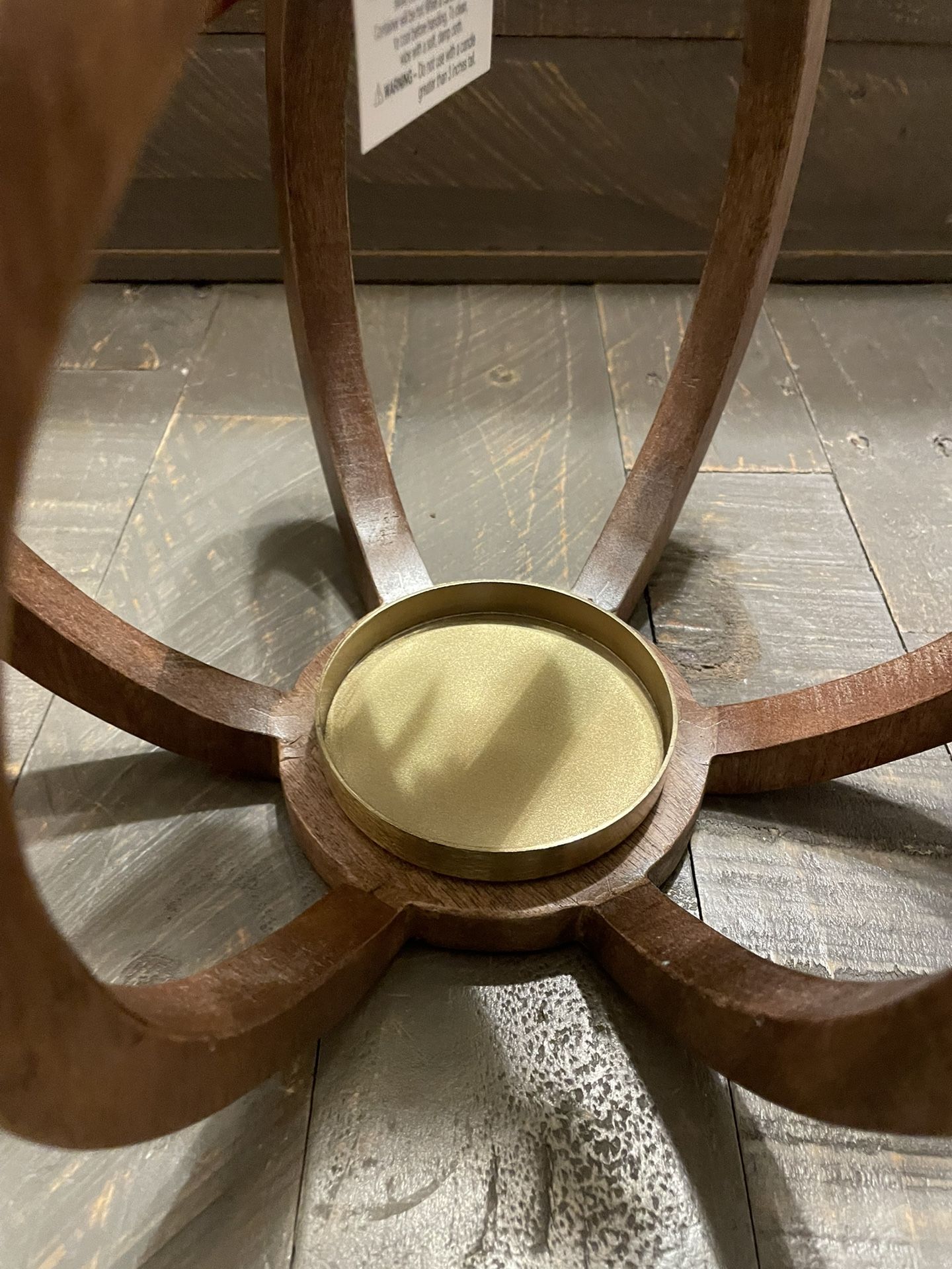 NEW - Pumpkin Wood Pillar Candle Holder - photo 3