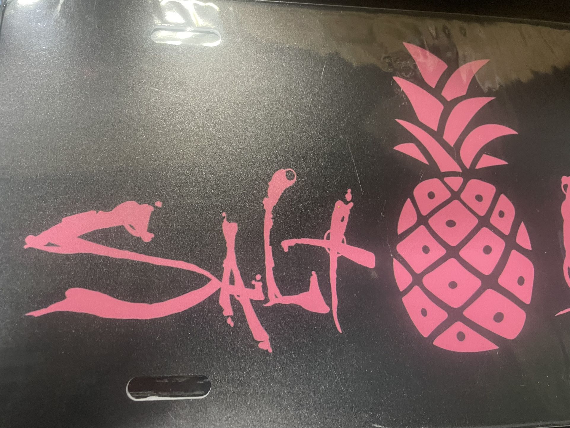 Salt Life Pink Pineapple License Plate / Wall Hanging - photo 4