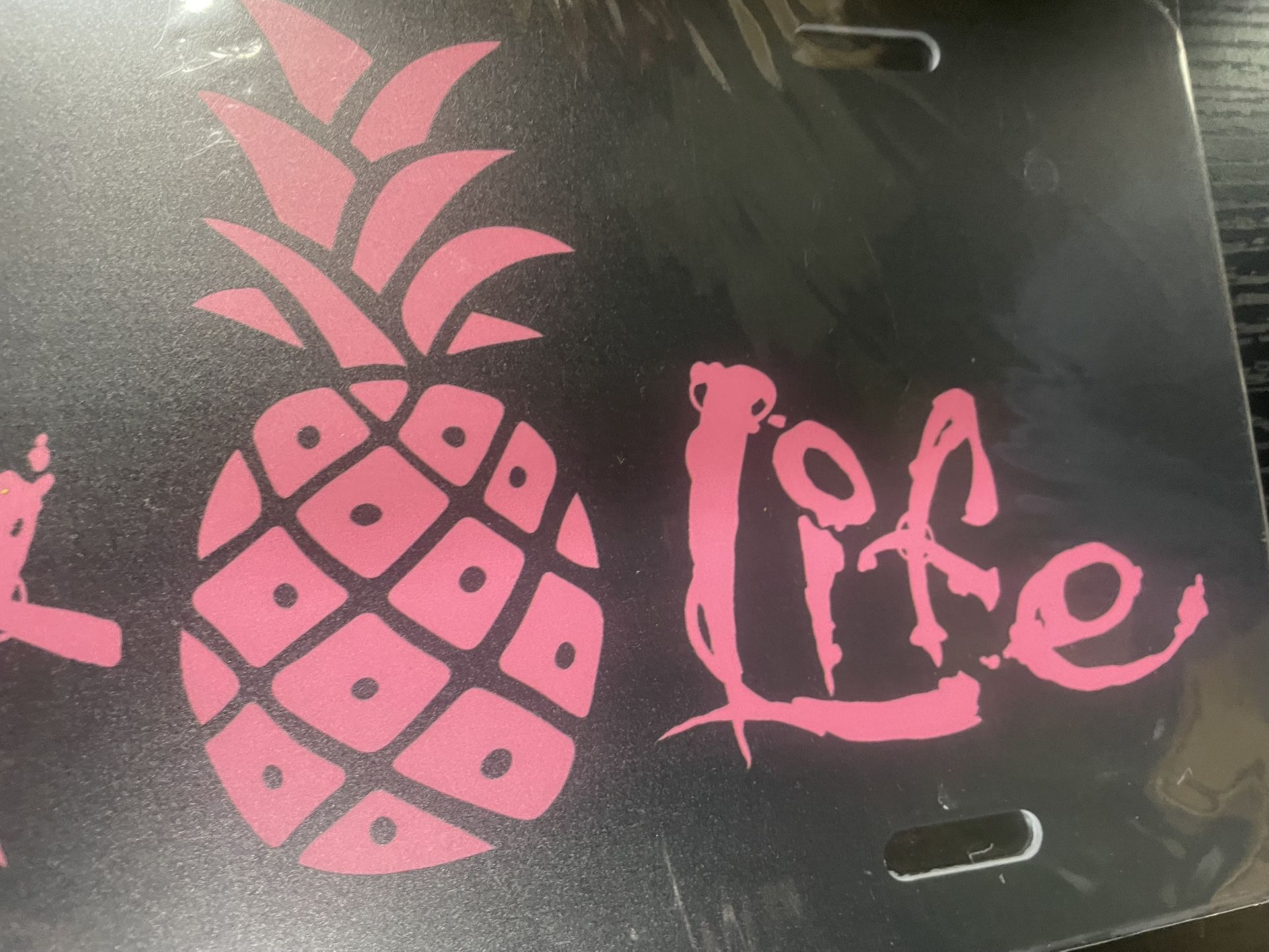 Salt Life Pink Pineapple License Plate / Wall Hanging - photo 5