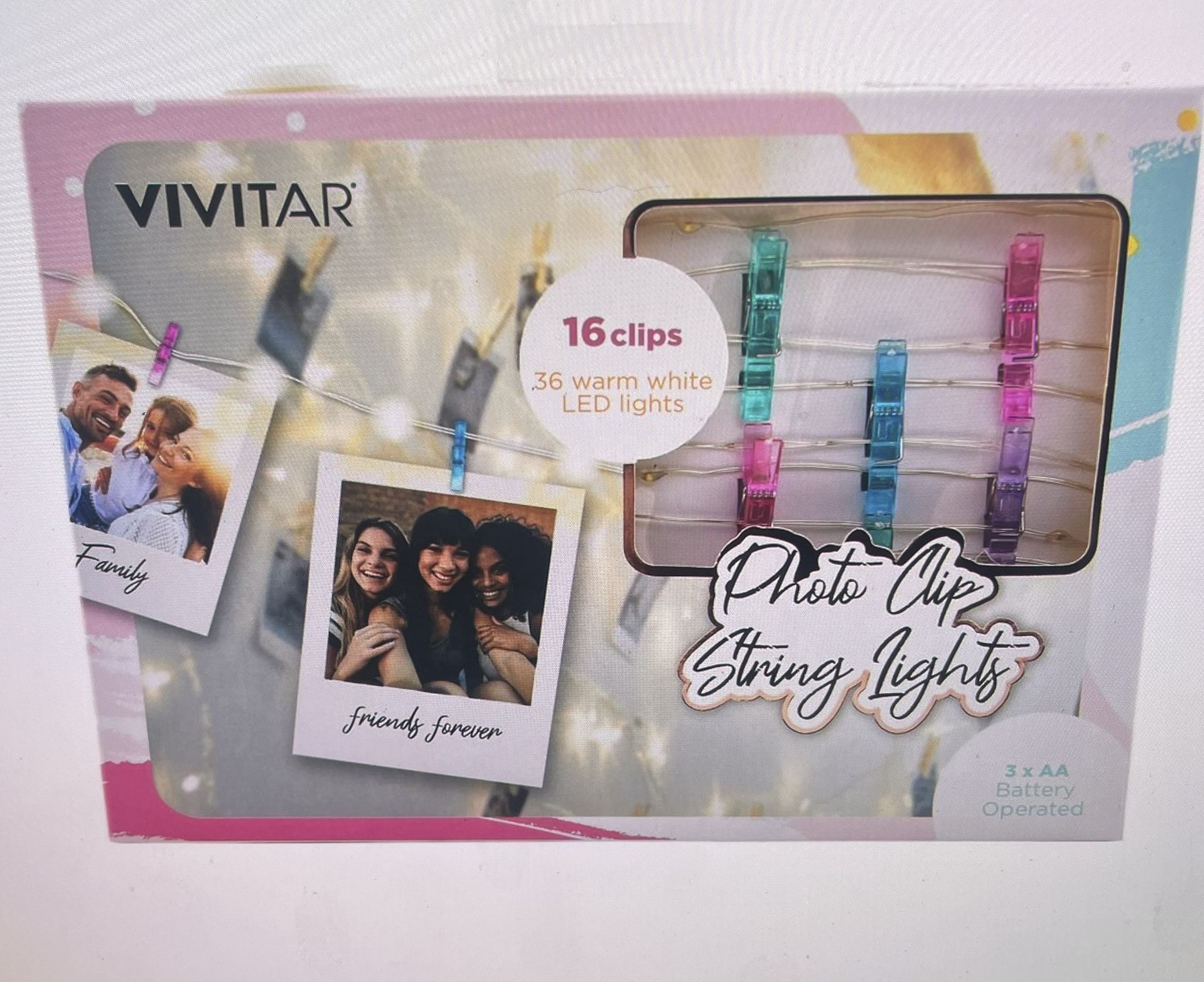 NEW - Vivitar Photo Clips String Lights