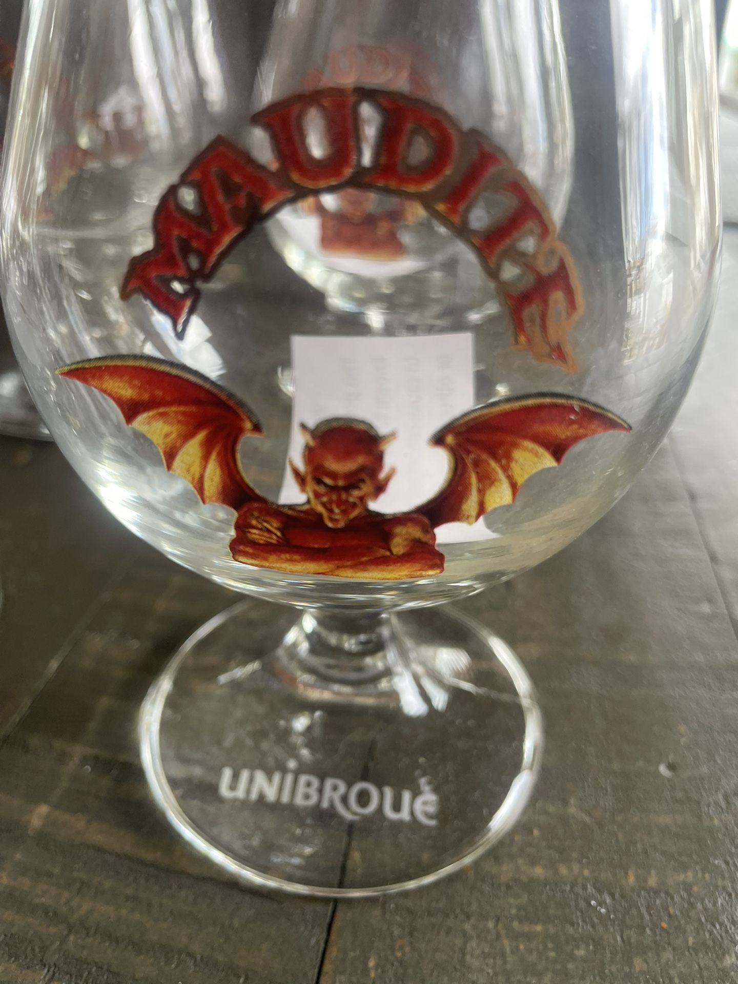 Set of 12 Unibroue Maudite Beer Tulip Goblets - Rare - photo 3