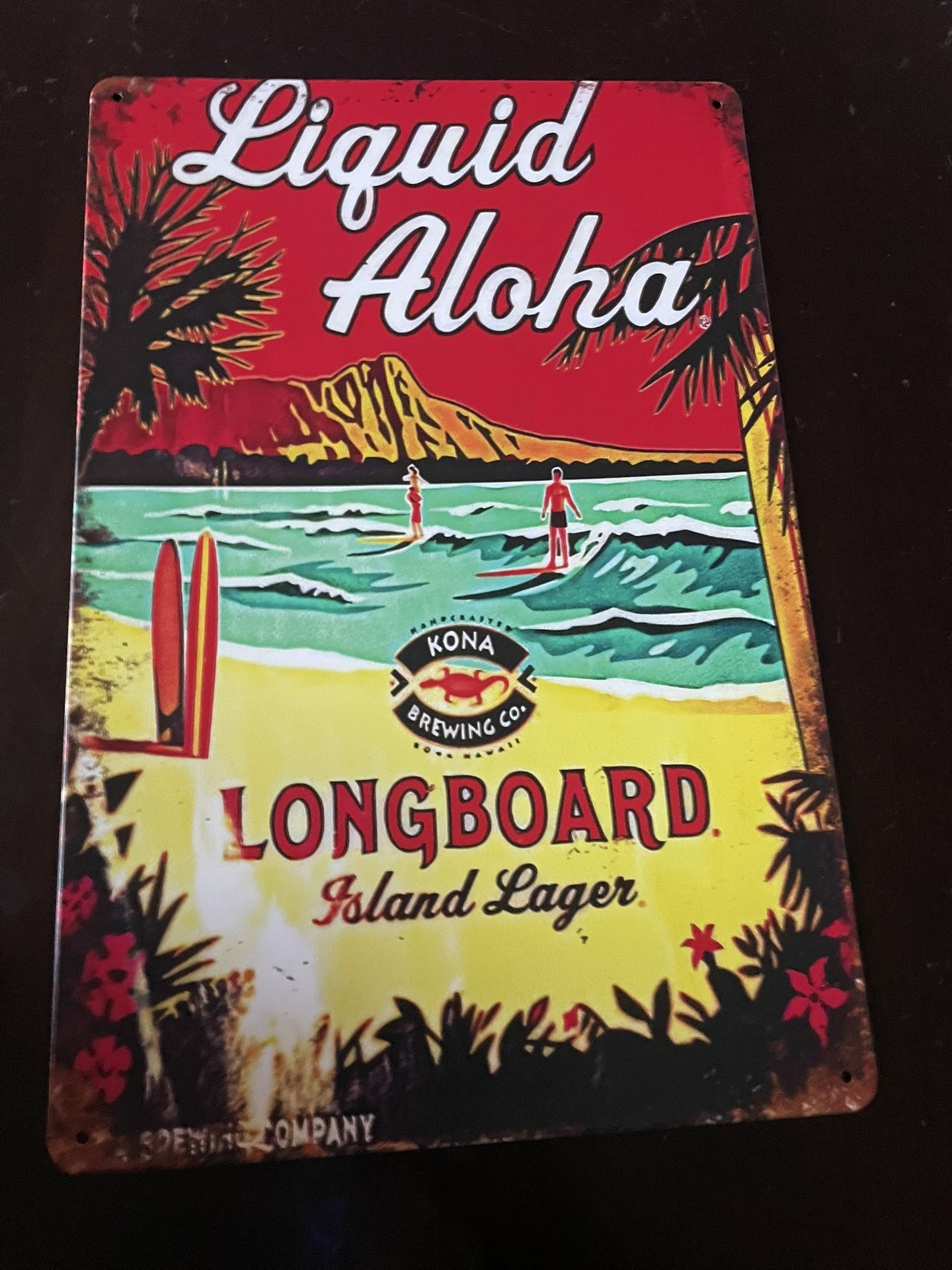 Liquid Aloha Longboard Island Lager Hanging Sign