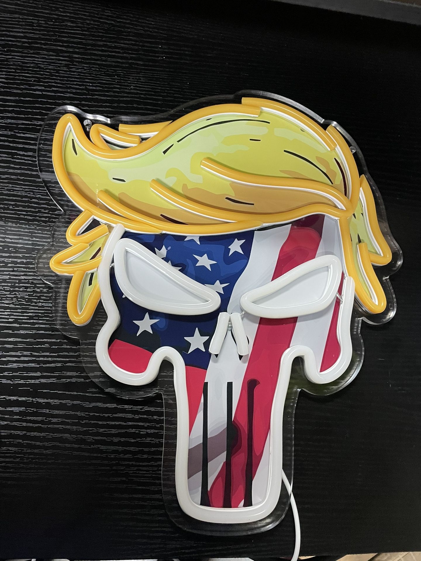 Trump LED Neon Hanging Sign - Dimmable - MAGA Skull