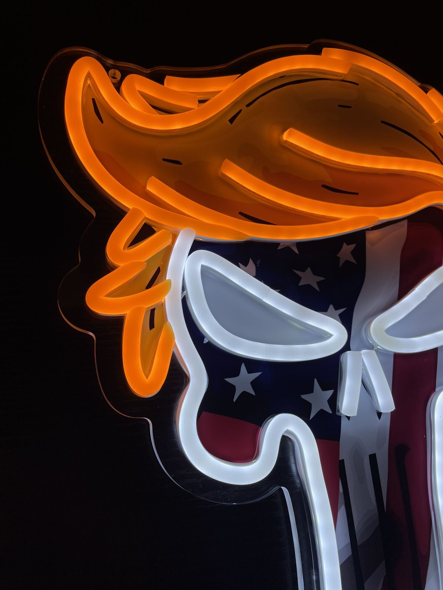 Trump LED Neon Hanging Sign - Dimmable - MAGA Skull - photo 2