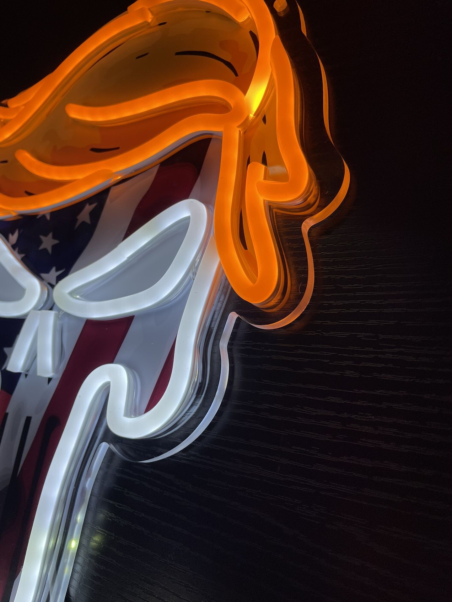 Trump LED Neon Hanging Sign - Dimmable - MAGA Skull - photo 3
