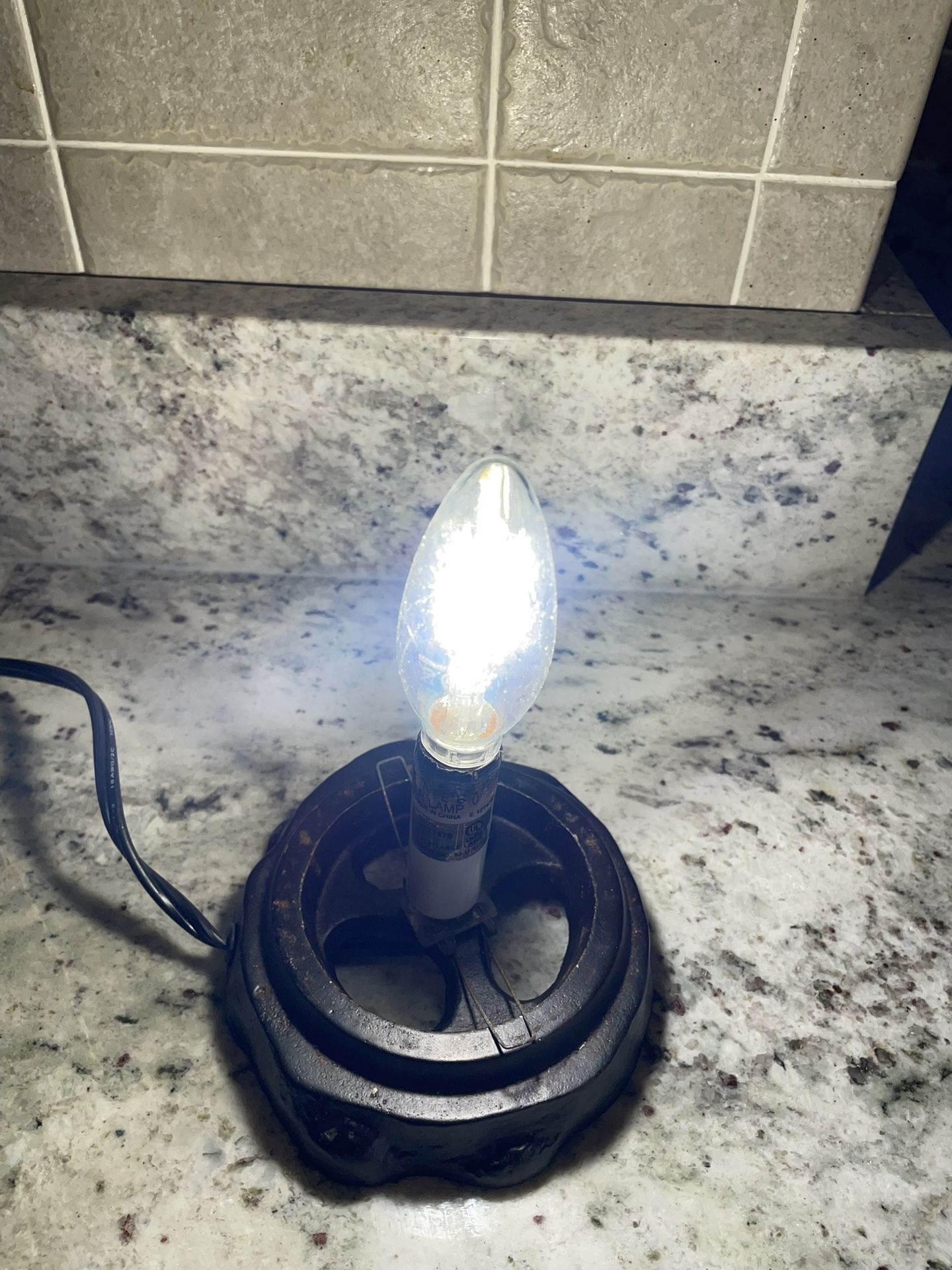 Vintage Cast Iron Lighthouse Night Light - Blinking, Steady On, - photo 3