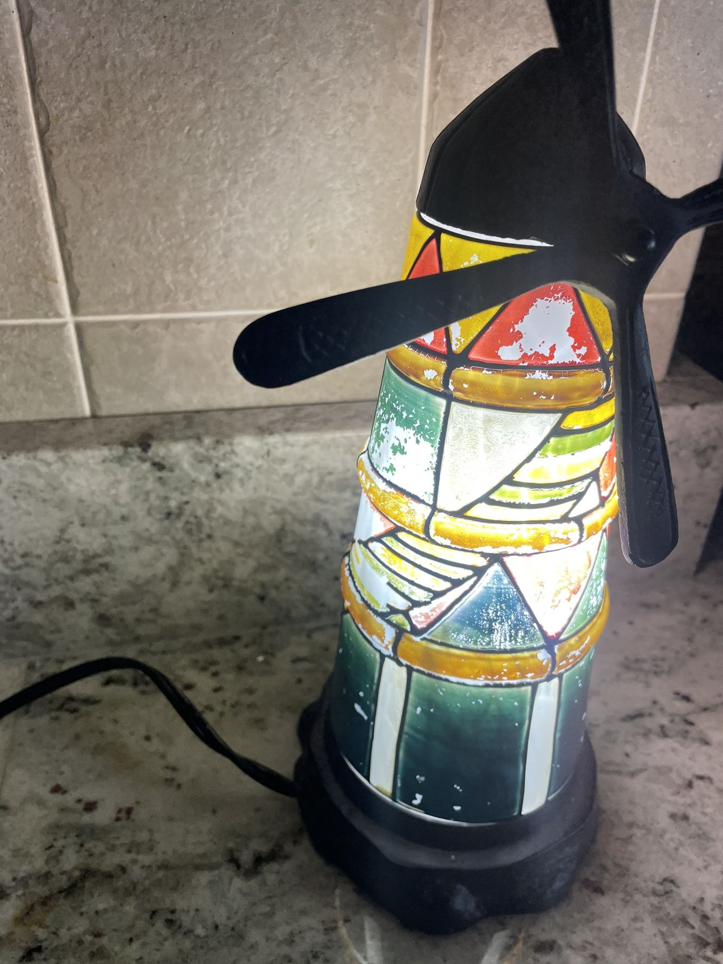 Vintage Cast Iron Lighthouse Night Light - Blinking, Steady On, - photo 4