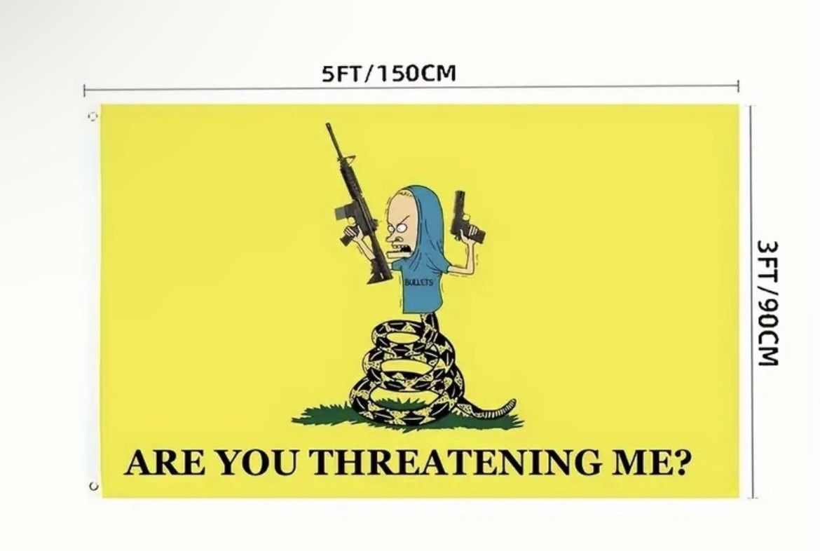 Beavis and Butthead - Are You Threatening me Polyester Flag - photo 2