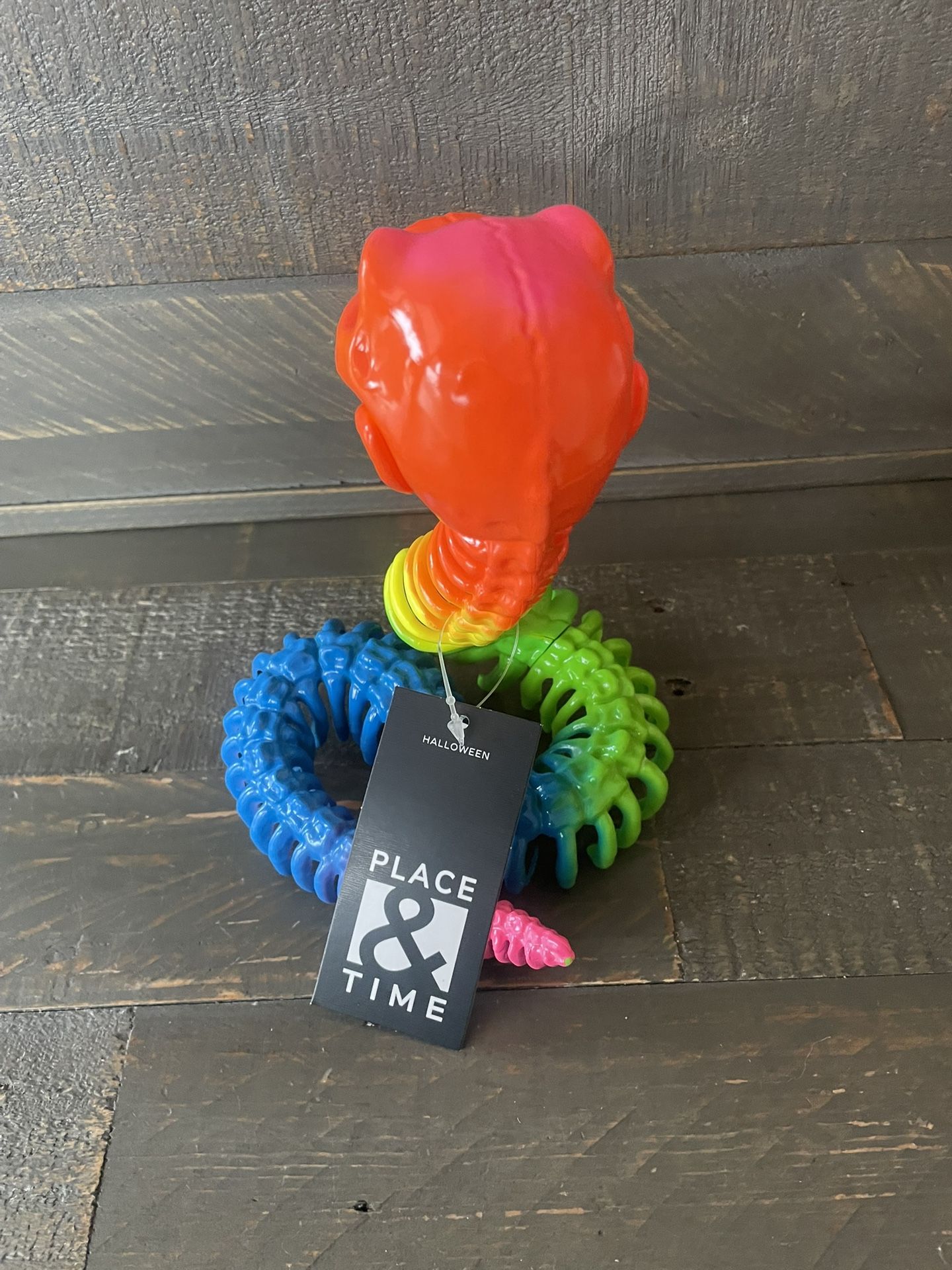 Rainbow Skeleton Snake - Faux - Mouth Opens - photo 3