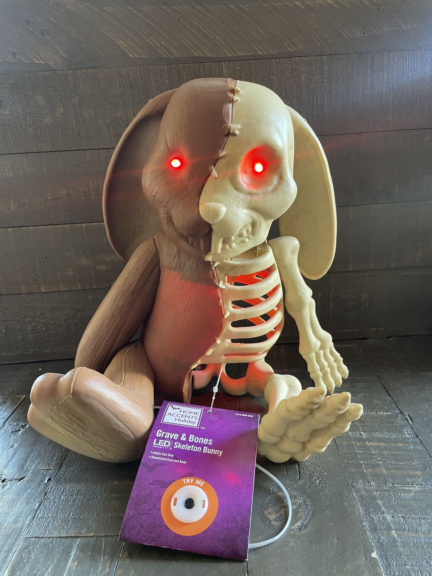 Home & Accents Grave & Bones Skeleton Bunny - Lights Up