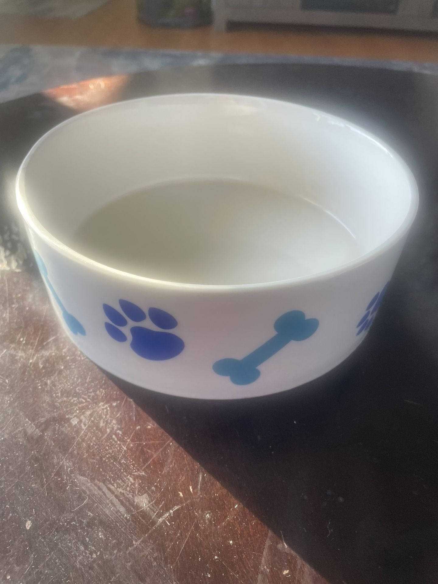 57 Oz Ceramic Paw Print/ Bone Pet Bowl - Dog, Cat, Snake - photo 2