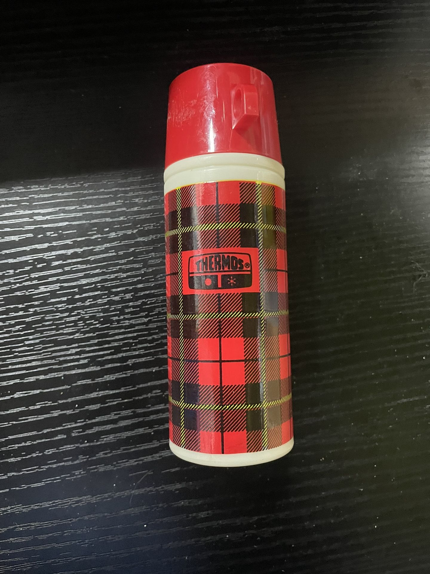 Avon Vintage Red Plaid Thermos Glass Decanter Sweet Honesty Body - photo 4