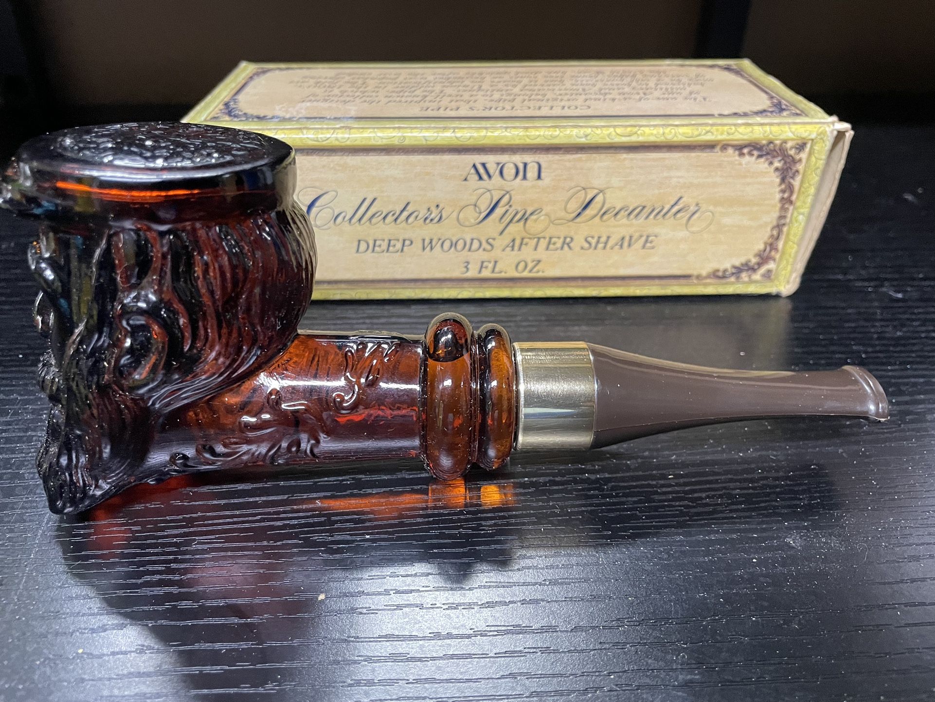 Vintage Avon Collectors Pipe Aftershave Decanter - Deep Woods -