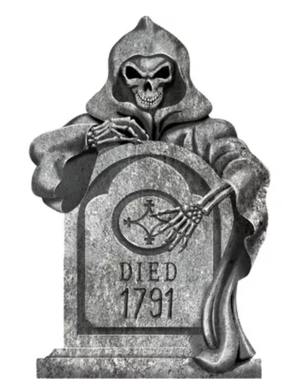 NEW - Reaper 22” Styrofoam Tombstone Decoration - Halloween