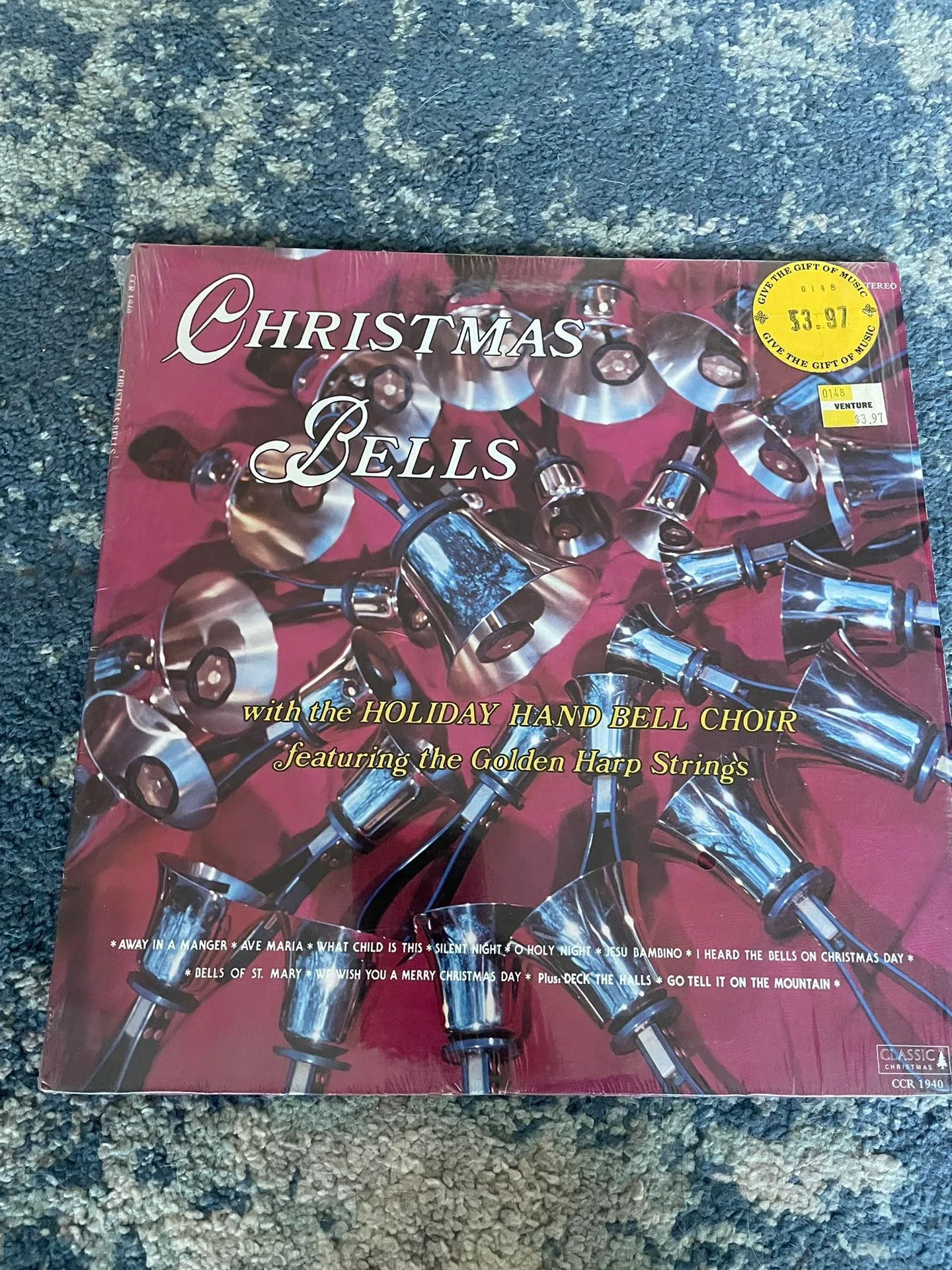 3 Vintage Christmas Vinyl Records - Music Box Favorites, Bells, - photo 2