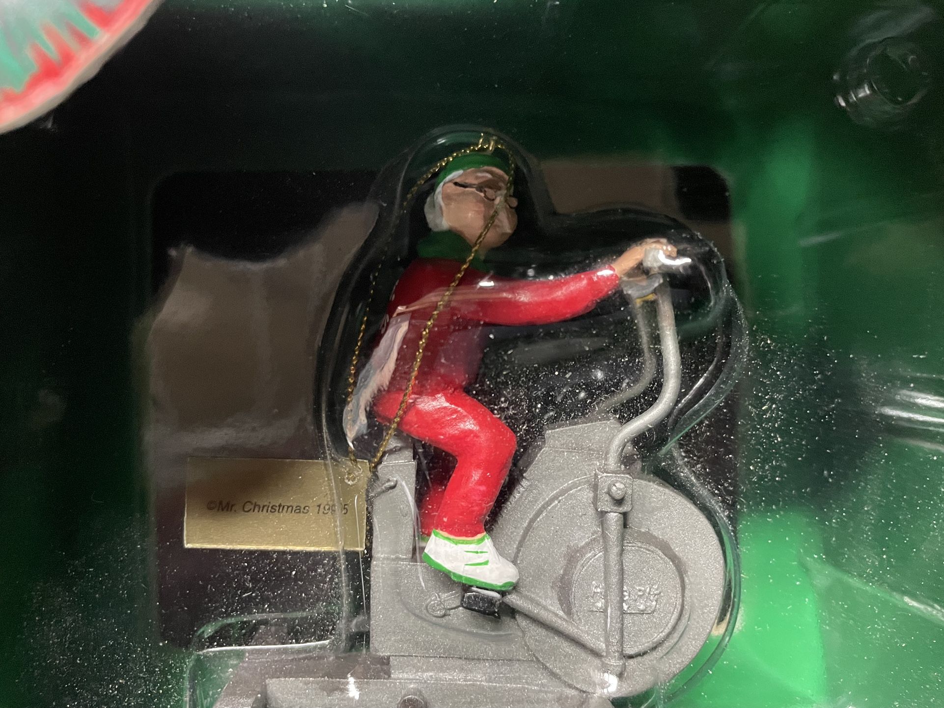 Sears Miniatures 1995 Mrs. Claus Exercise Bike Ornament - New - photo 2