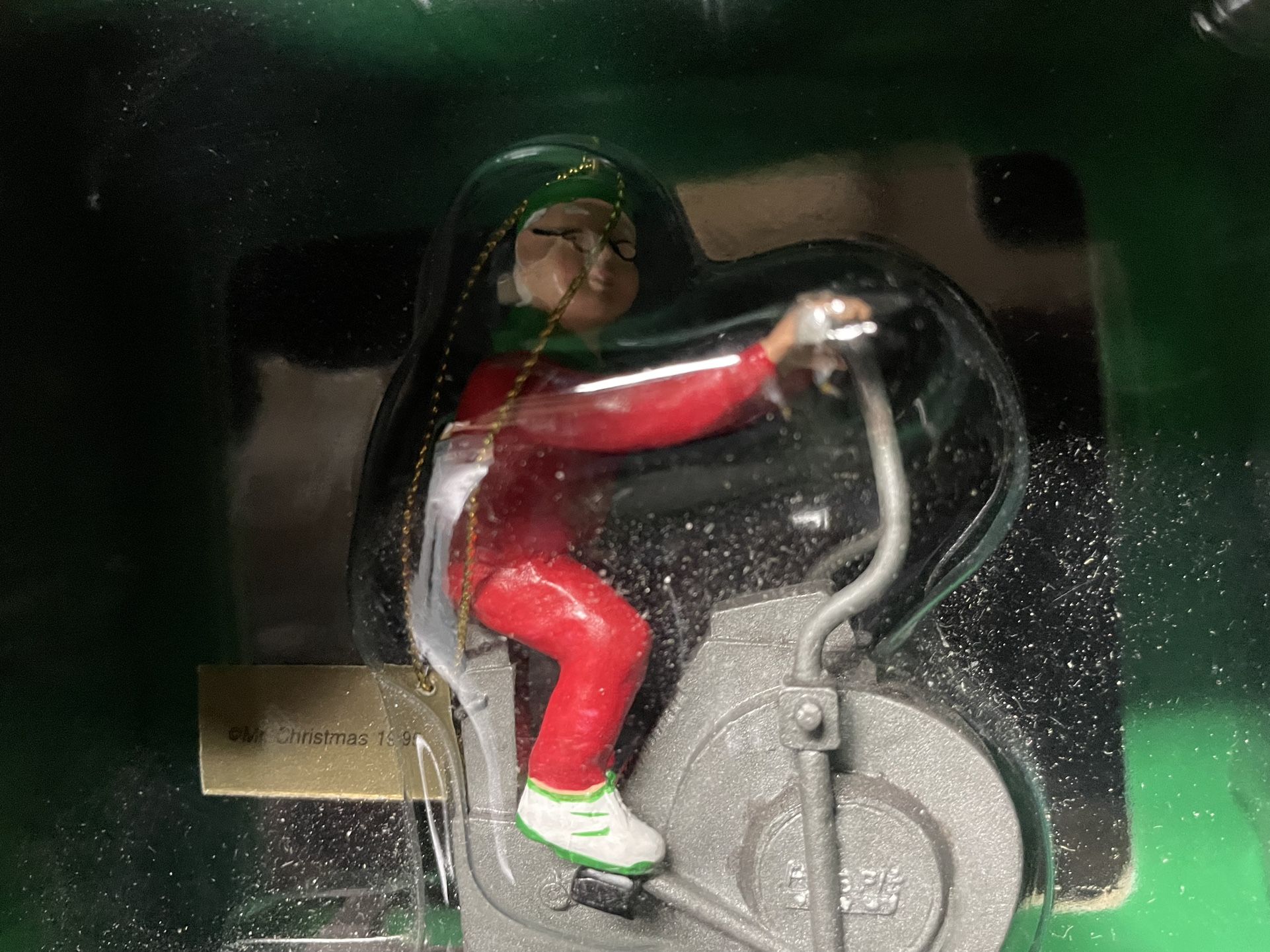 Sears Miniatures 1995 Mrs. Claus Exercise Bike Ornament - New - photo 3