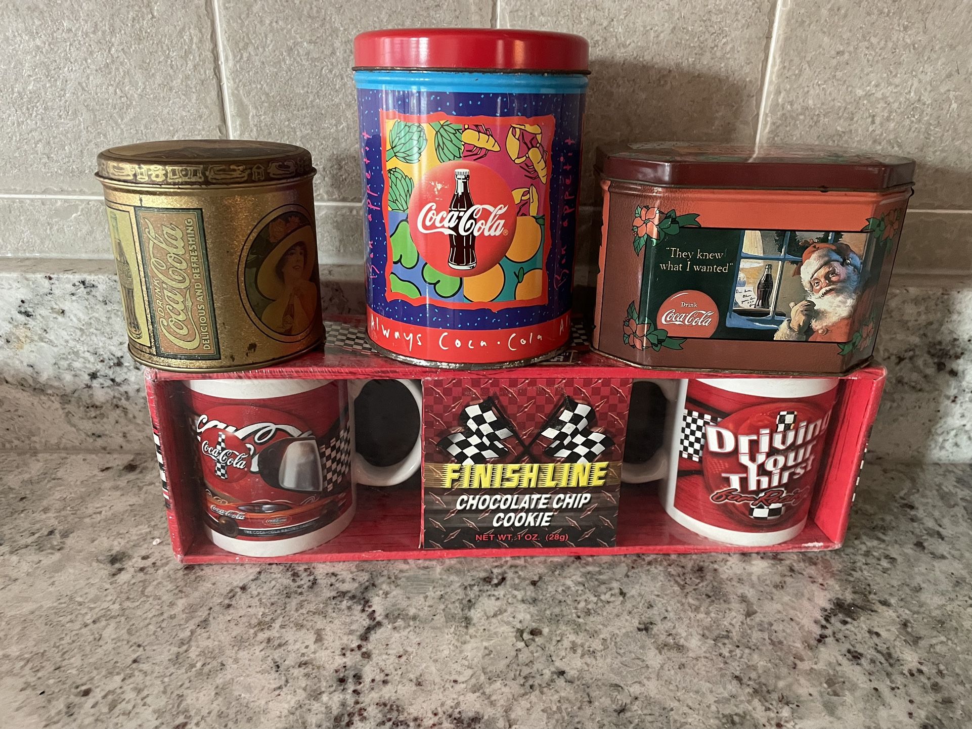 Coca-Cola Vintage Tins & Nascar Mug Set