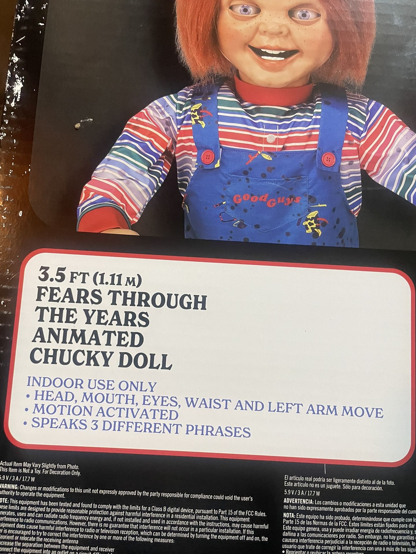 NEW - Chucky Animatronic Halloween Doll 3.5’ Ft Tall - photo 2