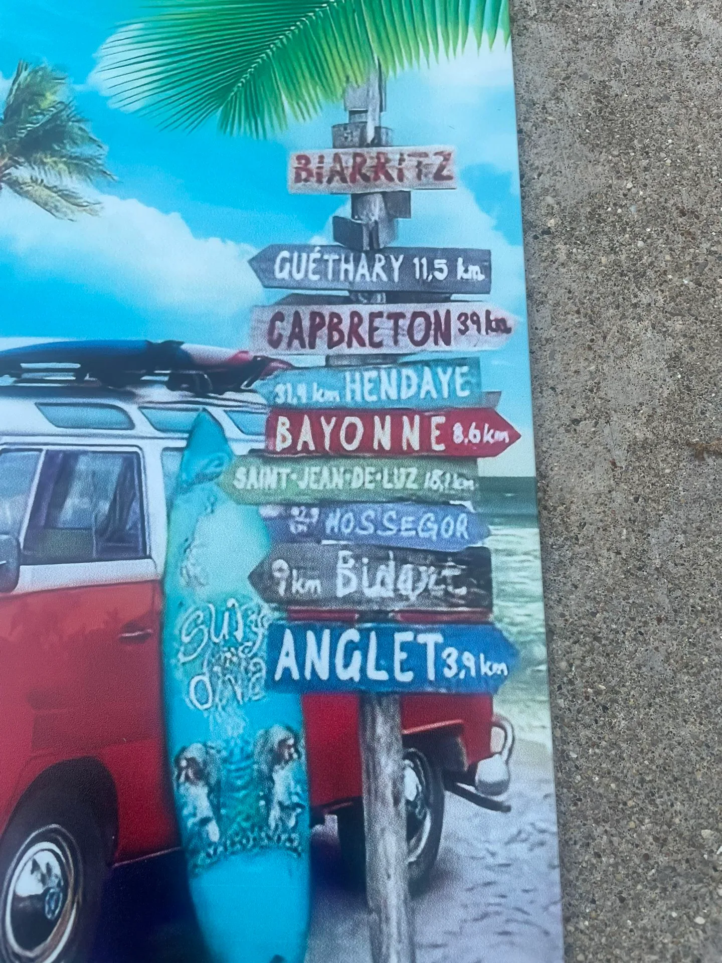 NEW - VW wall hanging metal tin - art - Beach - Coastal - photo 3