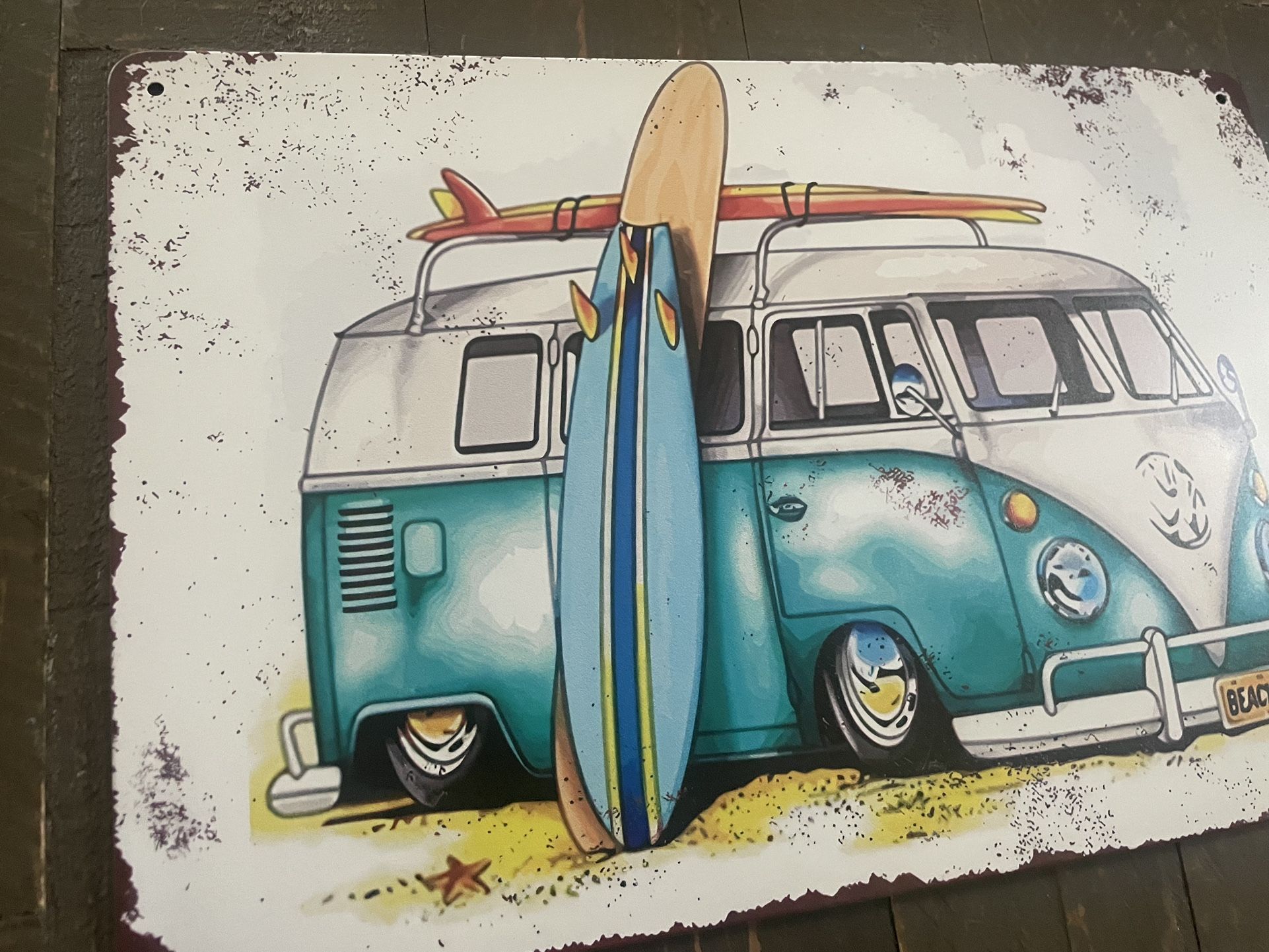 NEW- VW Metal Hanging Tin - Art - photo 4