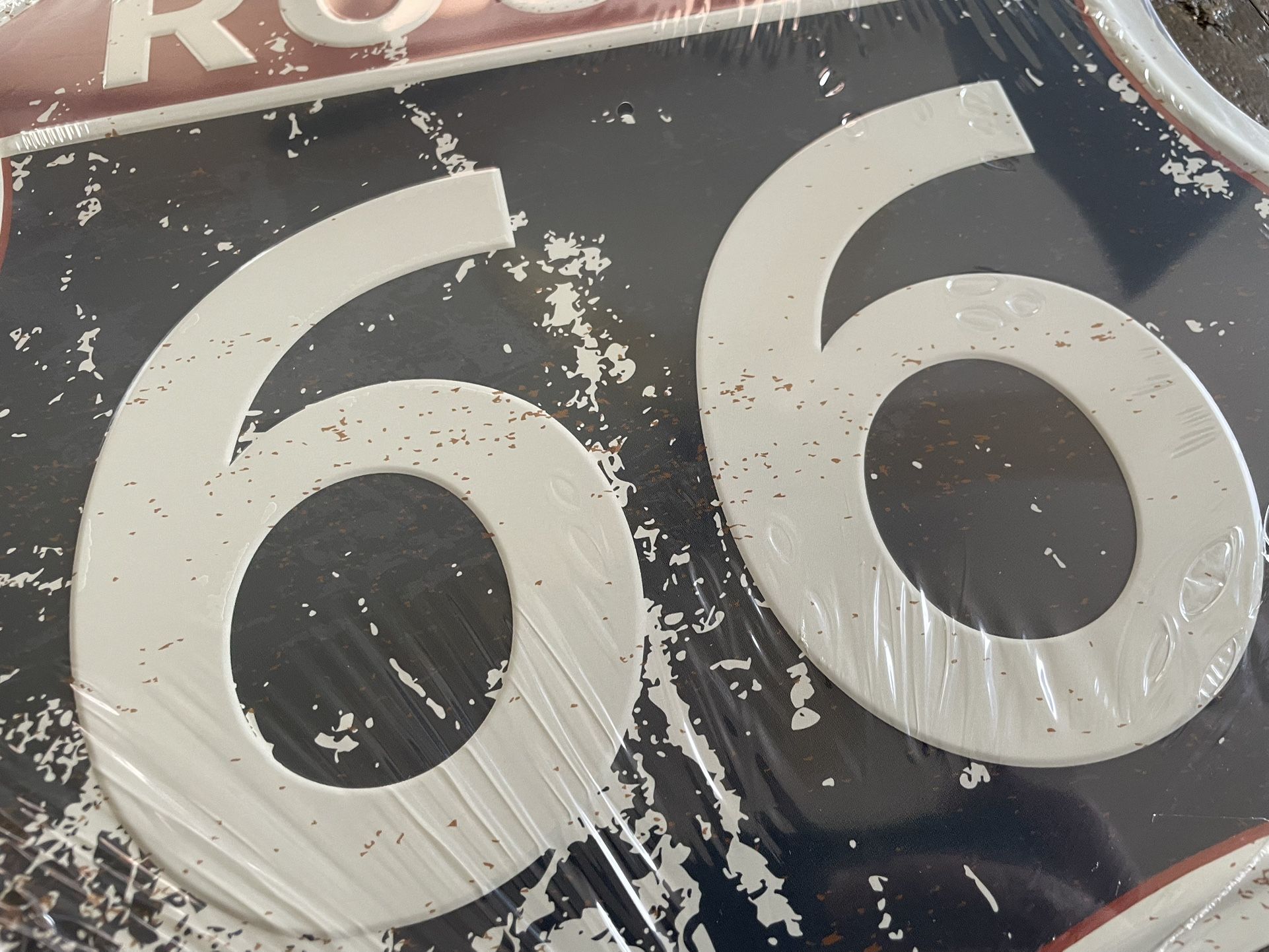 NEW - 3D Hanging Metal Route 66 Tin Sign - photo 2
