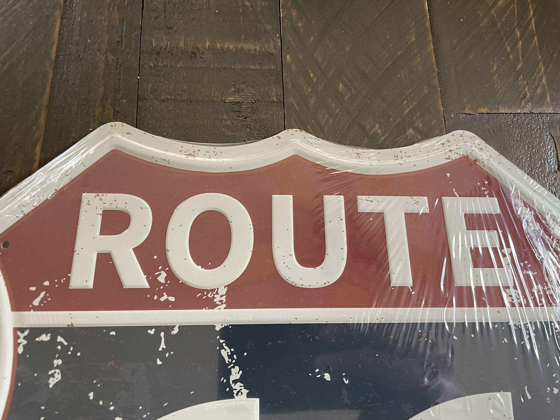 NEW - 3D Hanging Metal Route 66 Tin Sign - photo 3