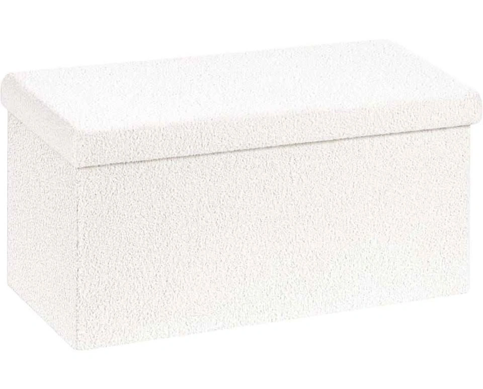 Storage Ottoman Bench Small Sherpa Ottoman Foot Rest - photo 4