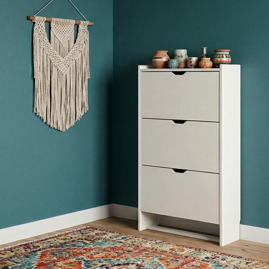 Modern Shoe Storage Cabinet - Entryway Organizer - photo 2