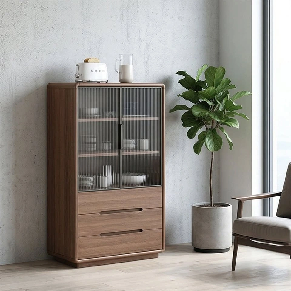 Modern Glass Door Kitchen Storage Cabinet - $320 - photo 2