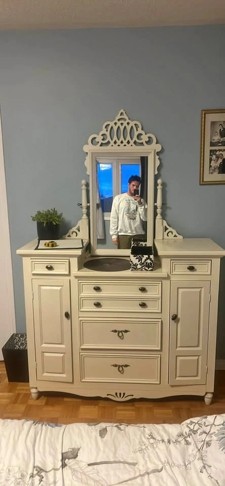 French Style Dresser + Mirror