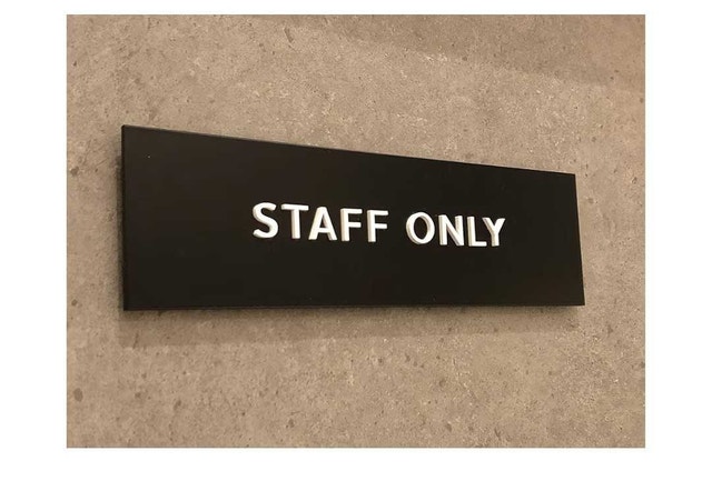 Kubik Letters "STAFF ONLY" Wall or Door Sign - photo 3