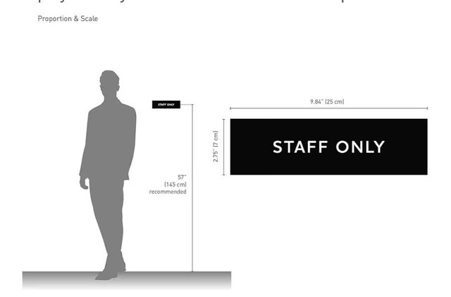 Kubik Letters "STAFF ONLY" Wall or Door Sign - photo 5