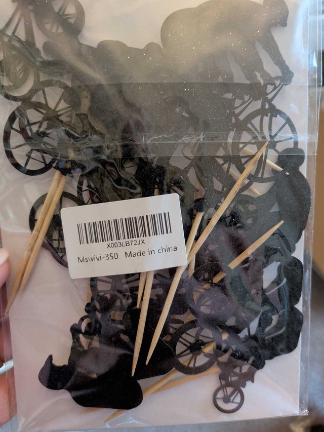 16pc Biking Cupcake Toppers - photo 5