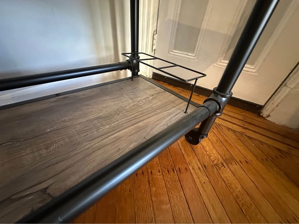 Modern Industrial Rolling Bar Cart - photo 3