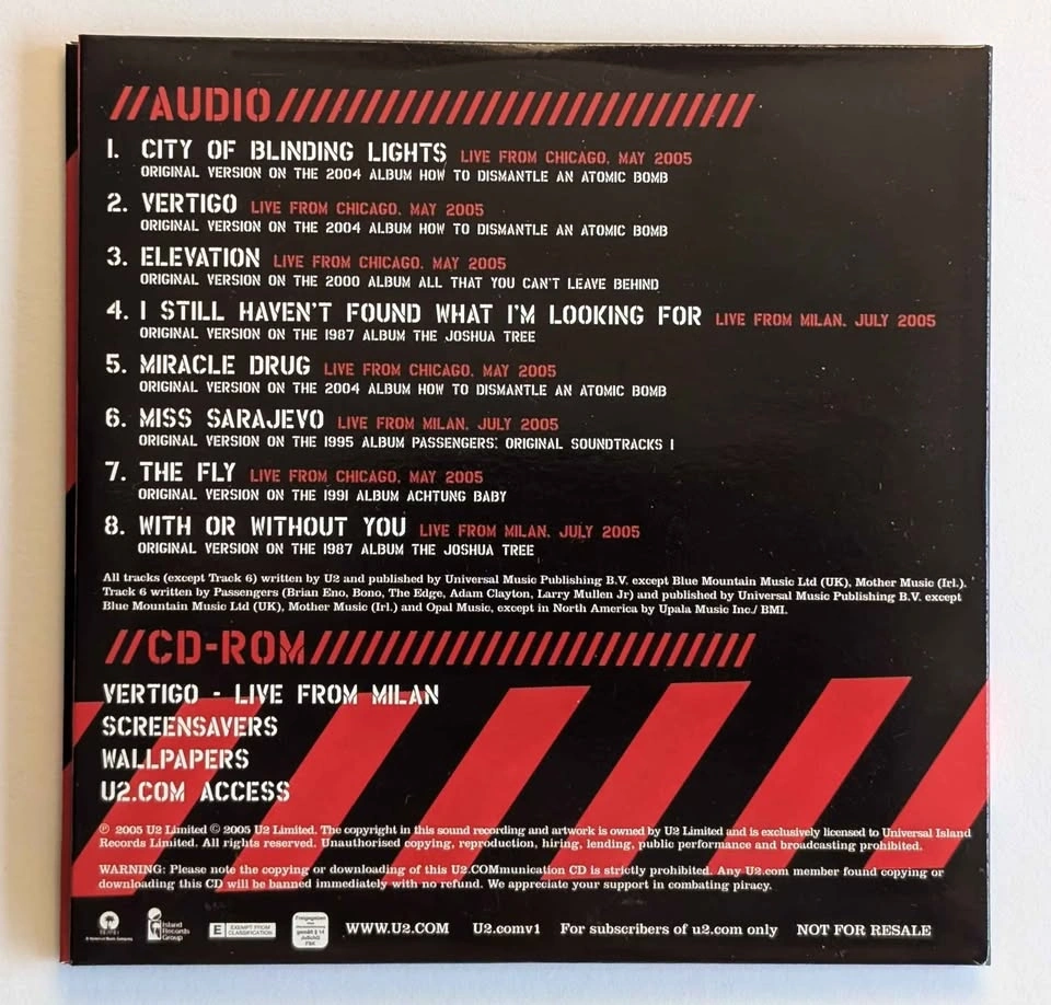 U2 U2.COMMUNICATION CD & CD-ROM 2006 Fan Club Exclusive - photo 3