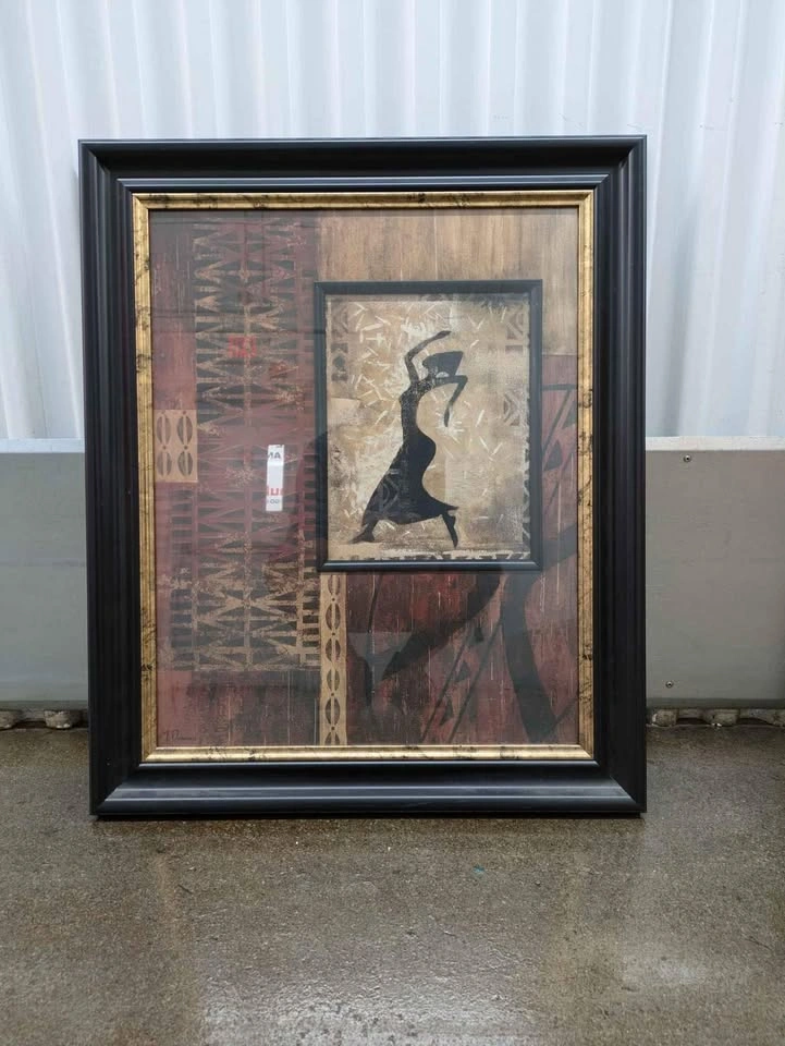 2 Framed Art Pieces - Woman Dancing Silhouette - photo 2