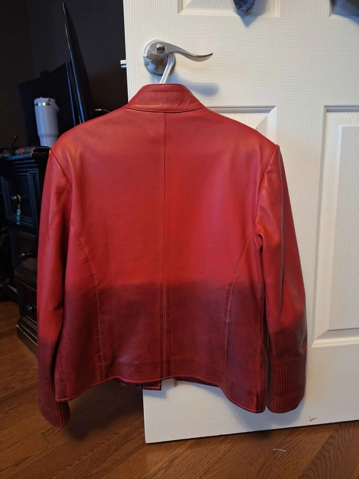 REAL Red Leather Jacket - photo 2