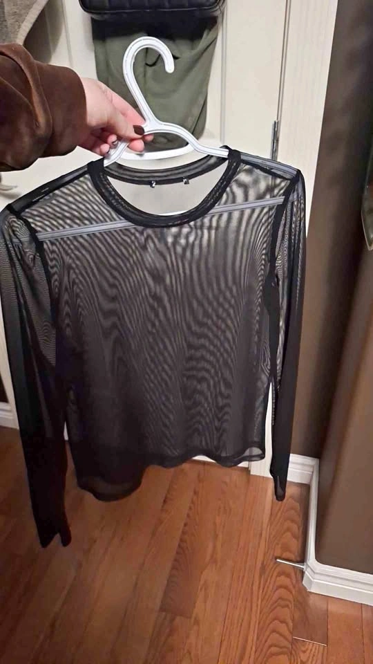 Sheer black top
