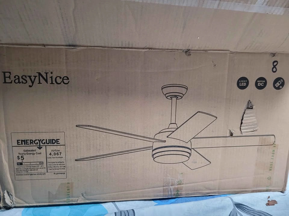 Silver Ceiling Light Fan - photo 2