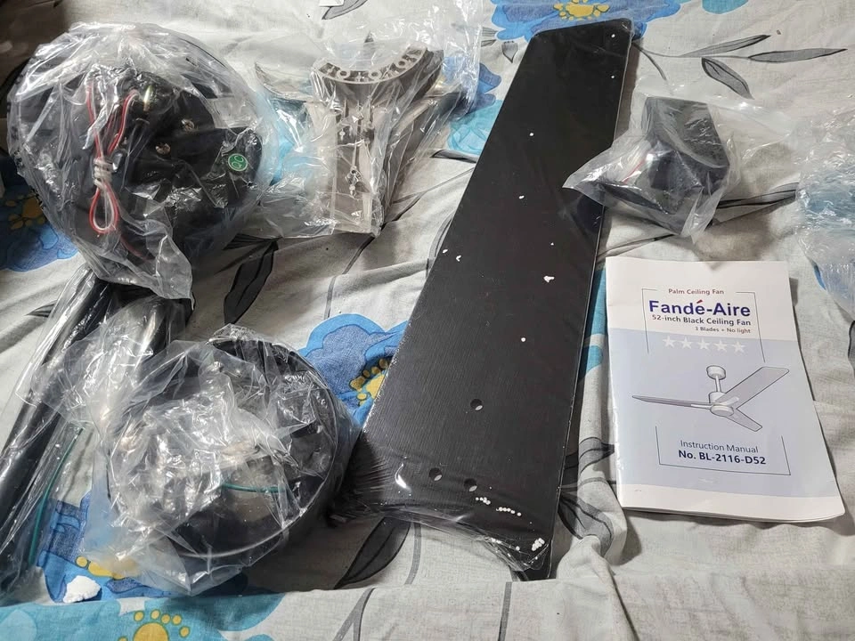New 52" Ceiling Fan with Remote - Open Box - photo 3