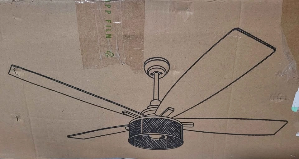 52" Caged Ceiling Fan w/ Light & Remote - photo 2