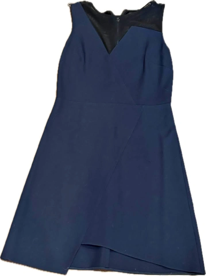Topshop Sleeveless Skater Dress - Navy Blue, Size 6