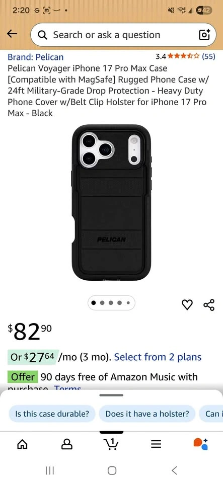 Pelican Voyager iPhone 17 Pro Max Case