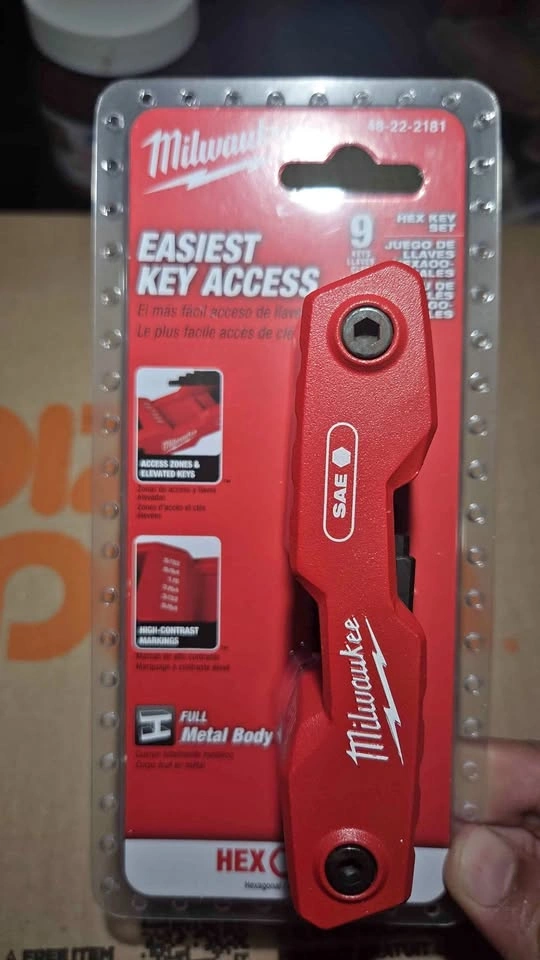 New Milwaukee SAE Hex Key Set 9pc