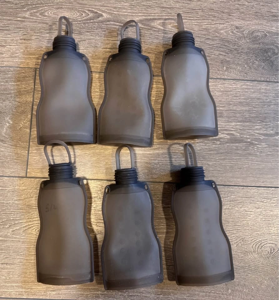 6 Silicone Milk Storage Bags, 9 Oz