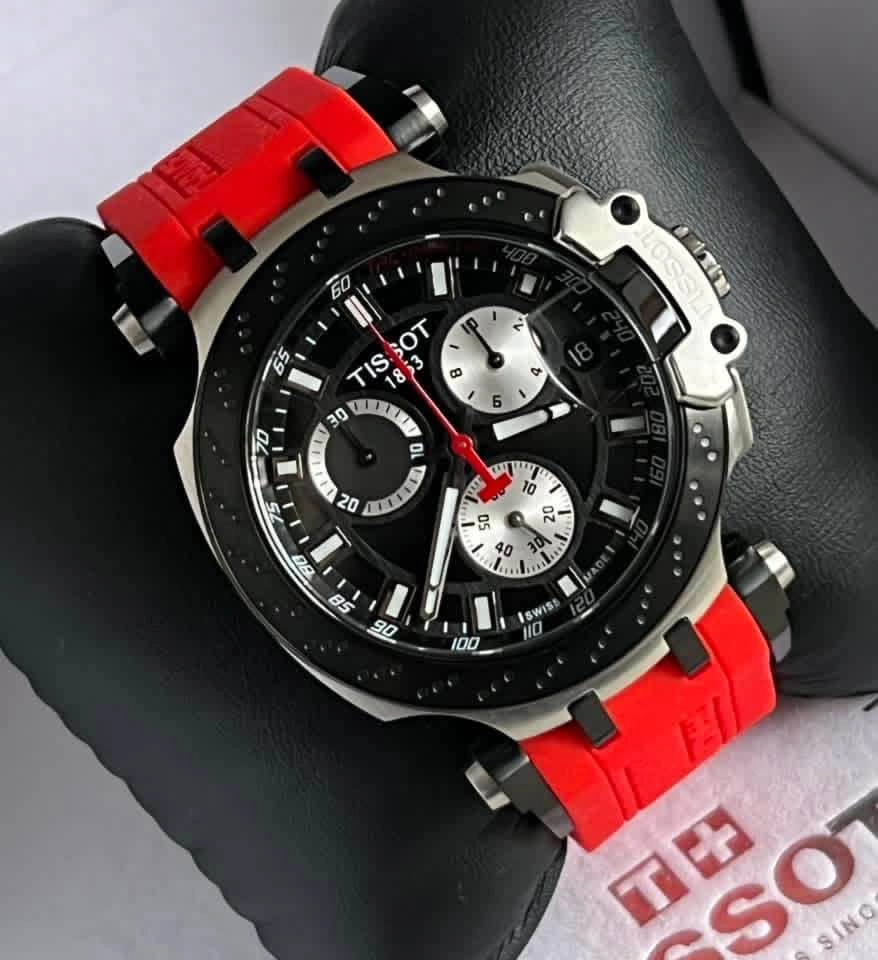Brand New Tissot T-Race Men's Chronograph Red Silicone Watch - photo 5