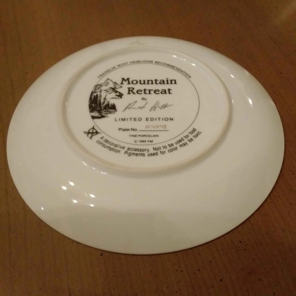 Franklin Mint Collector Plate - Mountain Retreat - photo 3