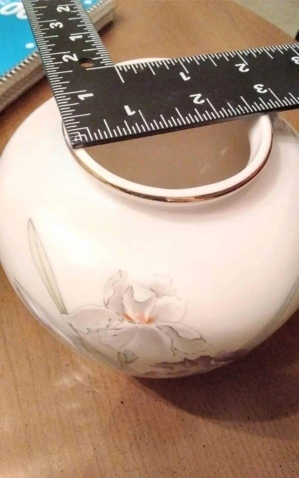 Iris Bouquet Vase White & Purple-Otagiri Japan - photo 3