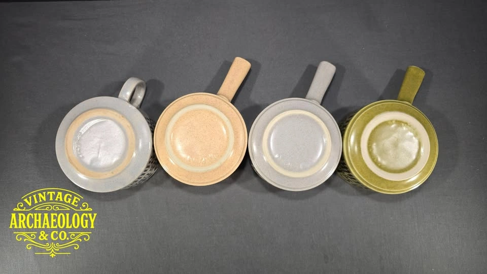 Set of 4 Stoneware Chili Mugs - Made in Japan - photo 3